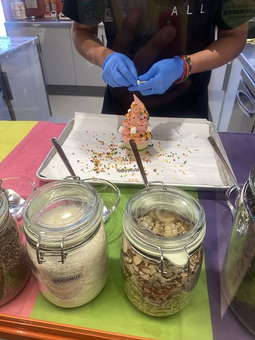 Watching Someone Get A Decked Out Frozen Treat!!!  at SNÖBERG in San Francisco