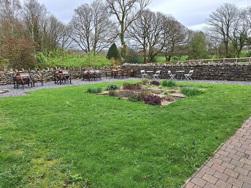 Outdoor seating and tables also inside at The Barn Cafe in Ulverston