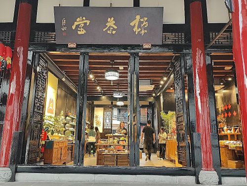 Enter through this shop at Daci Temple Vegetarian Food - 大慈寺素斋 in Chengdu