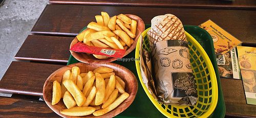 Burrito and French fries at Taco Loco Cantina - Nettetal in Nettetal