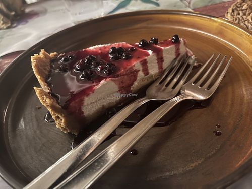 Vegan cheesecake with frutti di bosco - dinner   at Osteria L'Angolo Divino in Rimini