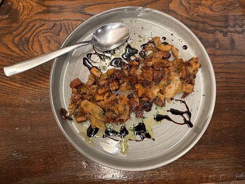 tempeh dish at Osteria L'Angolo Divino in Rimini