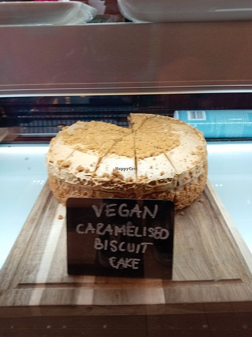 Vegan caramelised biscuit cake at Flower Cafe Ncl in Newcastle Upon Tyne