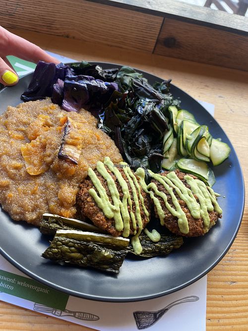Seasonal plate 🌱  at Zrno Bio Bistro in Zagreb