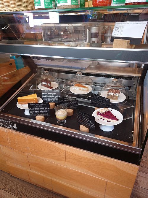 Cakes at Zrno Bio Bistro in Zagreb