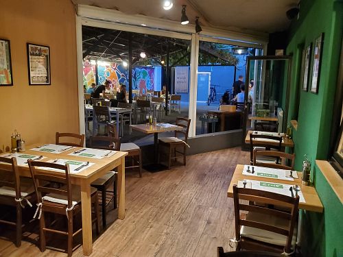 Room 2 open air and patio at Zrno Bio Bistro in Zagreb