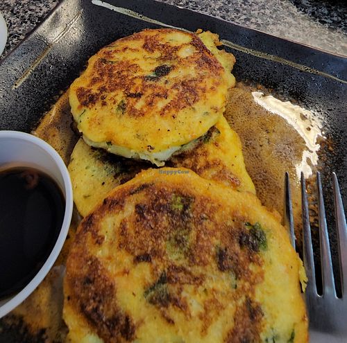 Mung bean pancakes  at Mark's Kitchen in Takoma Park