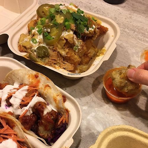 Nacho tots, Buffalo Cauliflower, and Korean Street Tacos at Lulu's Local Eatery in St Louis