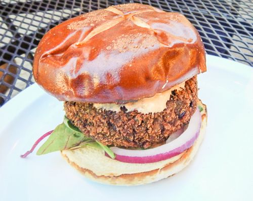 sweet potato black bean burger at Lulu's Local Eatery in St Louis