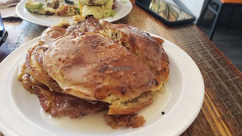 Brunch special- Cinnamon Roll Pancakes! at Lulu's Local Eatery in St Louis