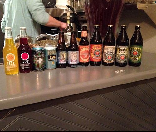 drink selection display  at Lulu's Local Eatery in St Louis