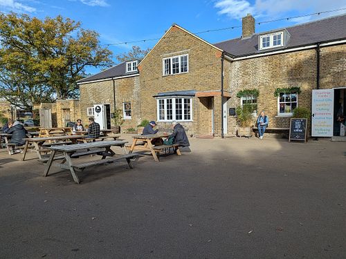 Expansive outdoor picnic area at The Homestead Cafe in Beckenham