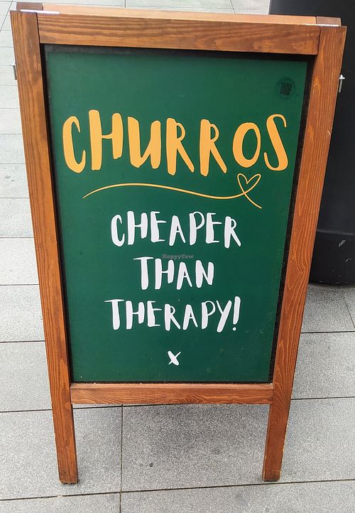 Sign at Brazilicious Churros in East London