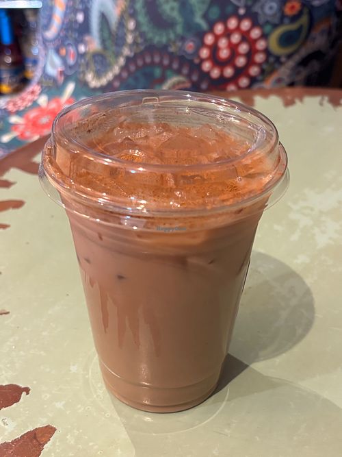 Spiced Chai Latte w/ Soy Milk & No Whipped Cream at Something's Brewing Inc in Grayslake
