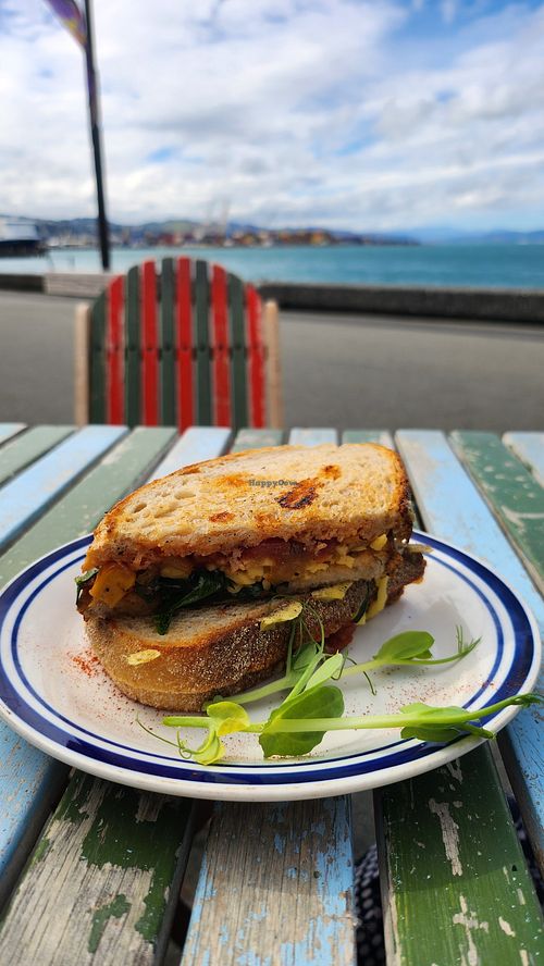 Toastie at Tuatua Cafe in Wellington