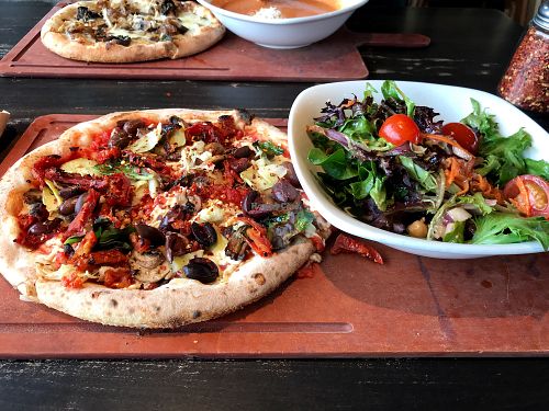 Lunch special 4 topping pizzetta at Famoso Neapolitan Pizzeria in Edmonton