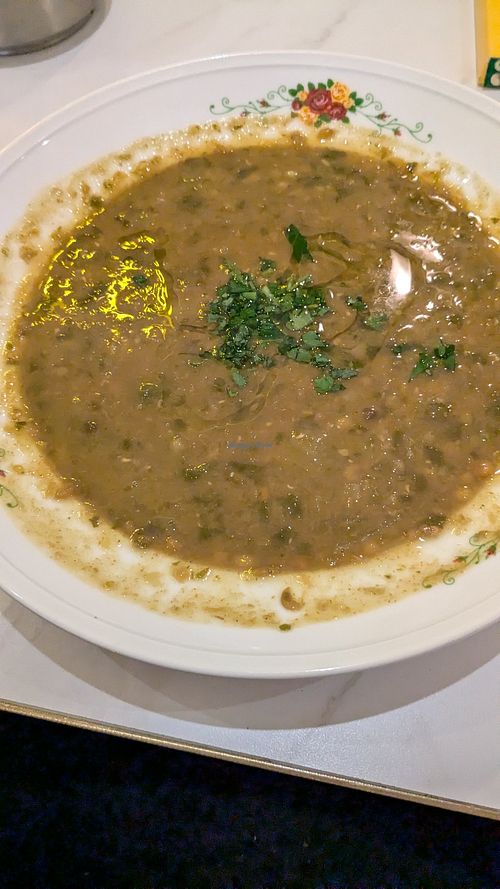 Lentil soup at Cafe Landwer in Hallandale Beach