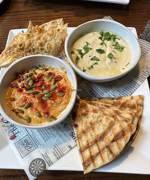 Hummus Platter (need to ask for only vegan option)   at Universal Studios - Confisco Grille in Orlando