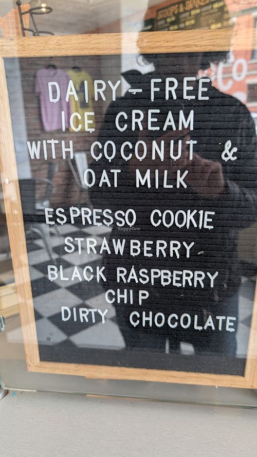 They have several sorbet options, but here are the dairy-free ice cream options. at Soco Creamery in Great Barrington
