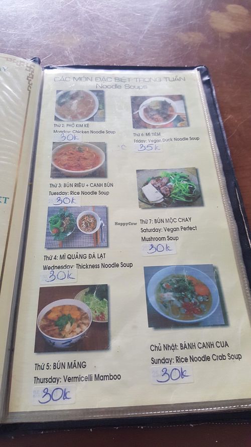 Menu first page at Halo in Ho Chi Minh City
