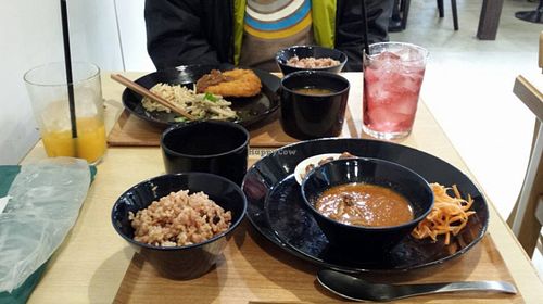 We picked 3 things each and shared our plates. yum! at Komaki Shokudo in Tokyo