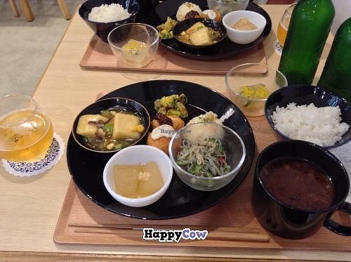 food plate at Komaki Shokudo in Tokyo