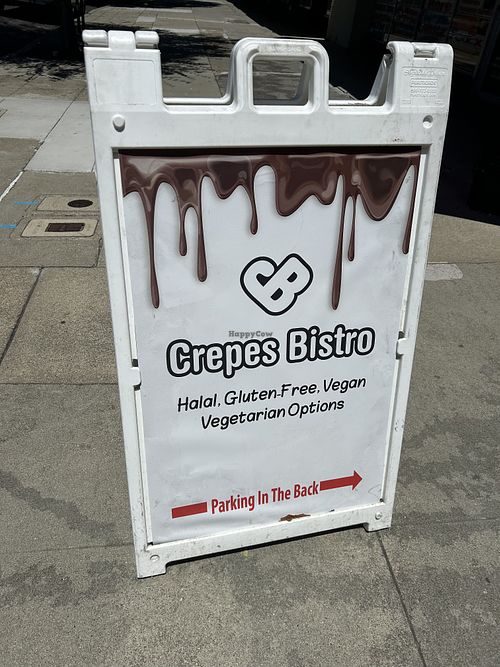 Vegan options   at Crepes Bistro in Santa Clara