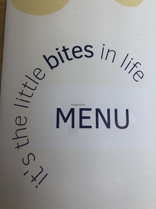 The menu  at Piccola Cafe in Ljubljana