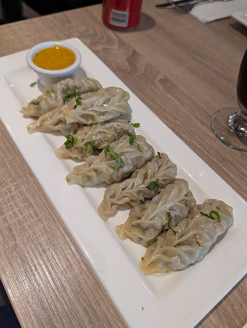 Steamed vegan momos - super flavourful! at The Chulo in Toronto