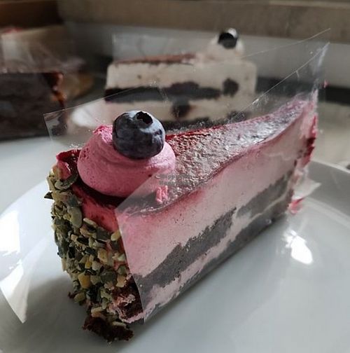 Raspberry cream cake at Konditorei Alexandra in Merano