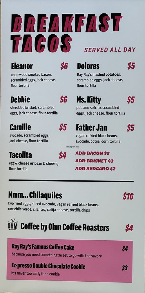 Breakfast Tacos  at Ray Ray's in Saint Helena