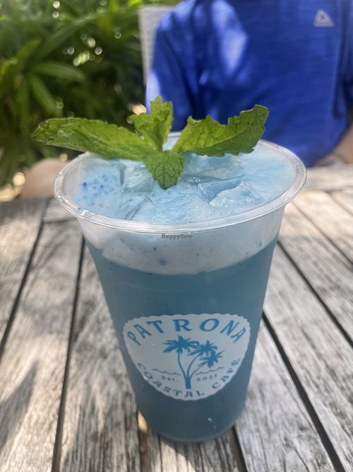Blue spirulina lemonade  at Patrona Coastal Café in St Petersburg