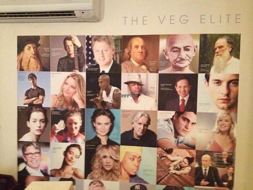 interior wall at Loving Hut in Brooklyn