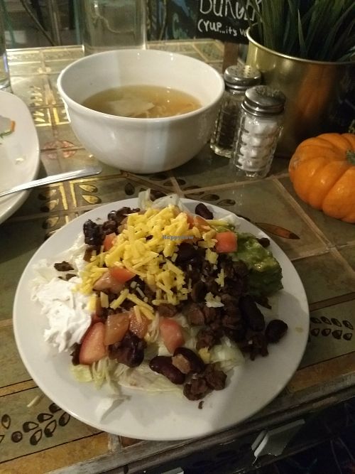 Vegan taco at Loving Hut in Brooklyn