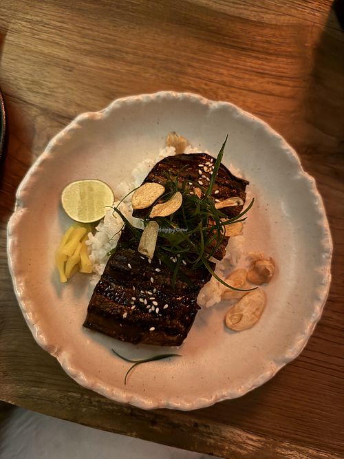 Vegan unagi  at Mostly in Mengwi