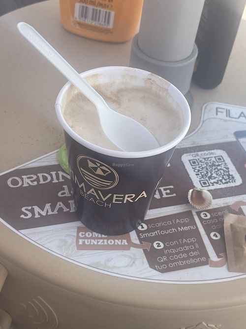 Soy cappuccino  at Bagno Primavera in Rovigo