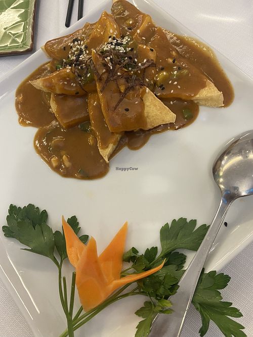 Tofu fritto con crema di arachidi e sesamo   at Ristorante La Via Della Seta in Turin