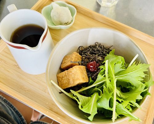 Autumn 2024 Vegan tea and seaweed rice soup  at Hinata Cafe in Fremantle