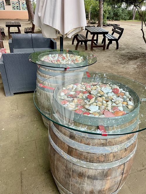 Cute tables  at La Viola Ristoro in Grosseto