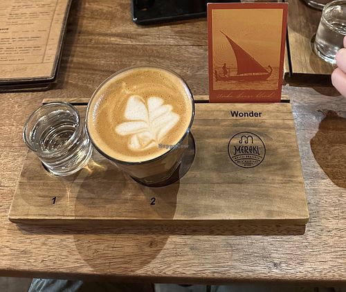 Oat milk latte house blend  at Meraki Coffee Roasters in Male
