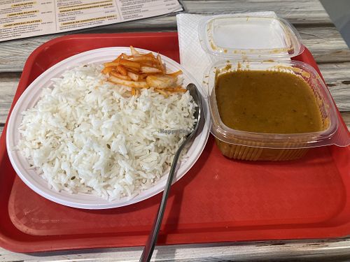 Channa masala and rice!  at Biryani Central in Belgrade