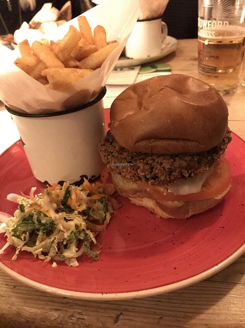 bad pic cos it was dark inside, but the jackfruit burger was great at Lounges - Banco Lounge in Bristol
