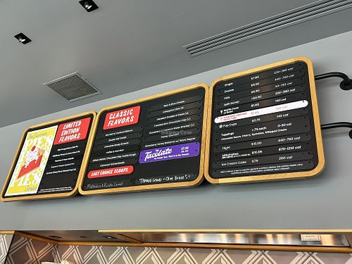 The current menu - it changes   at Salt & Straw in San Jose