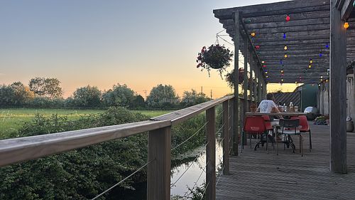The scenic outdoor seating!   at The Sheppey in Wells