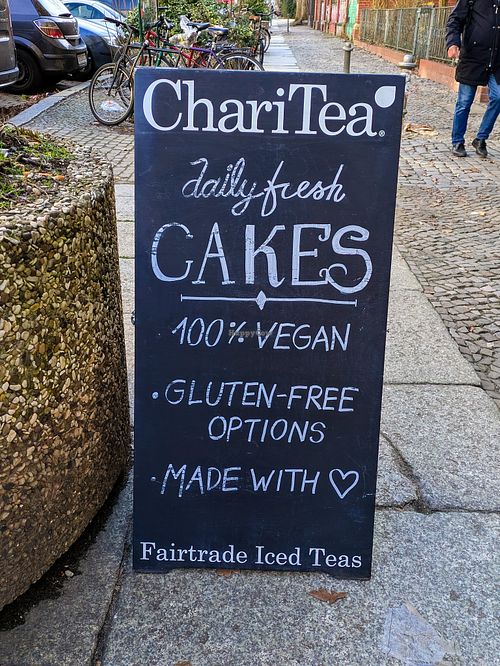 Sign in front of Vegan Backyard at Vegan Backyard in Berlin