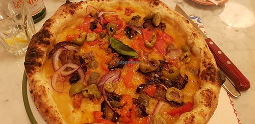 Pizza Calabria. All vegan at Pizzium in Rimini