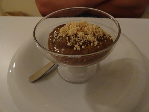 Coffee and orange cream at Zaatar Vegetariano in Barcelona