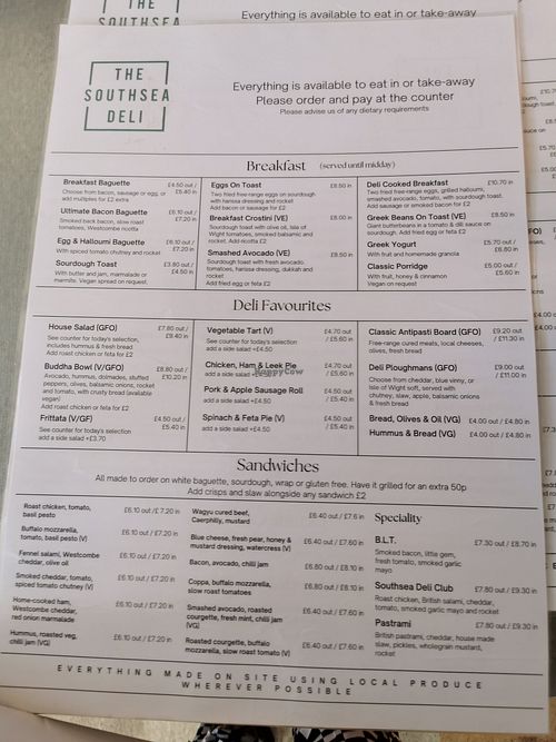  at The Southsea Deli in Portsmouth