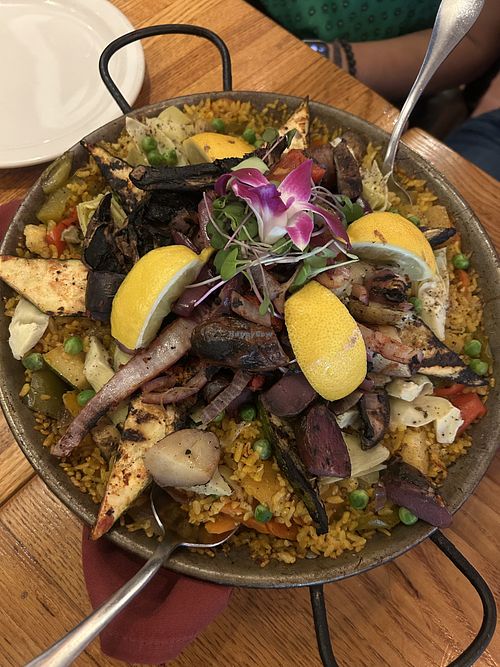 Vegetarian paella (specify vegan) - it was good!  at Tapa the World in Sacramento