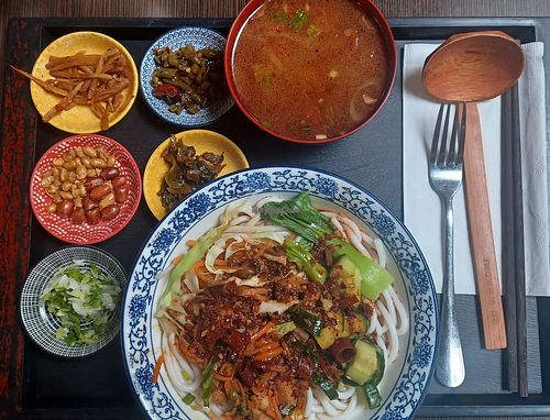 Hot & sour noodles at MOMI Noodle in Victoria